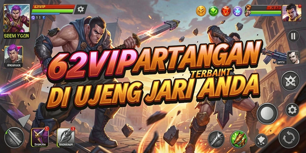 Tangkapan layar menunjukkan pertarungan intens di 62VIP.