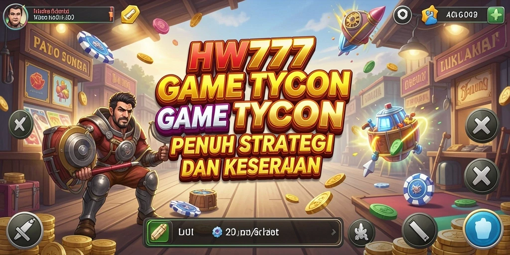 Gameplay seru di HW777 yang menampilkan pengembangan bisnis.