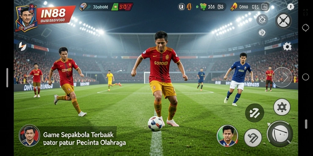 Tampilan gameplay yang seru di IN88 dengan aksi seru di lapangan.
