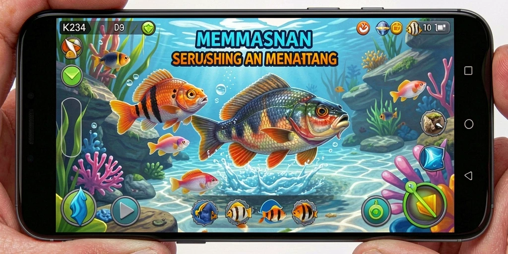 Tampilan menawan gameplay K234 saat menangkap ikan di laut.