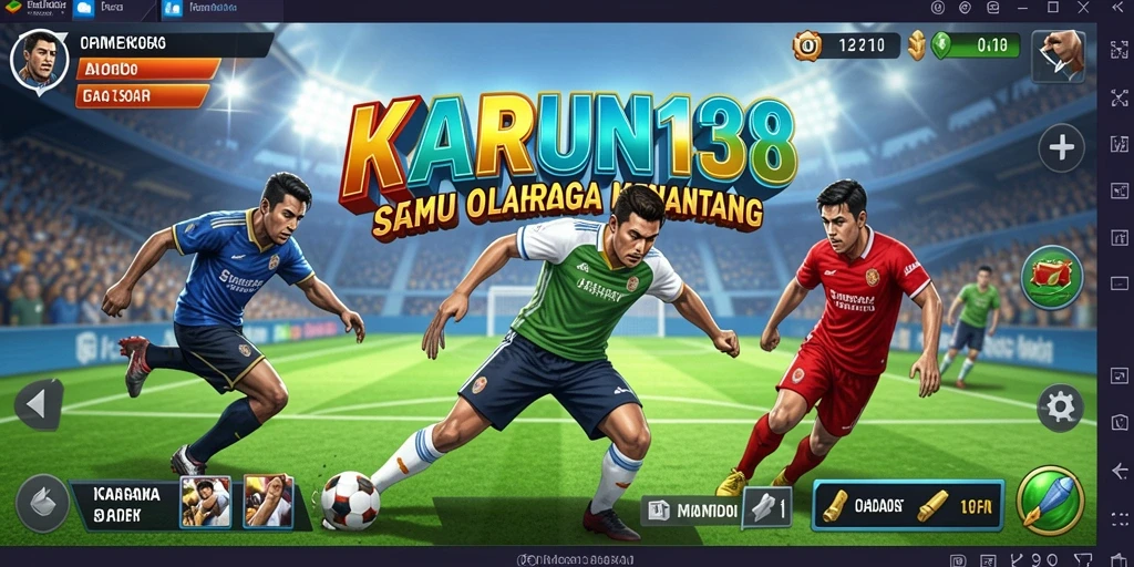 Tangkapan layar utama KARUN138 menampilkan aksi seru dalam pertandingan olahraga.