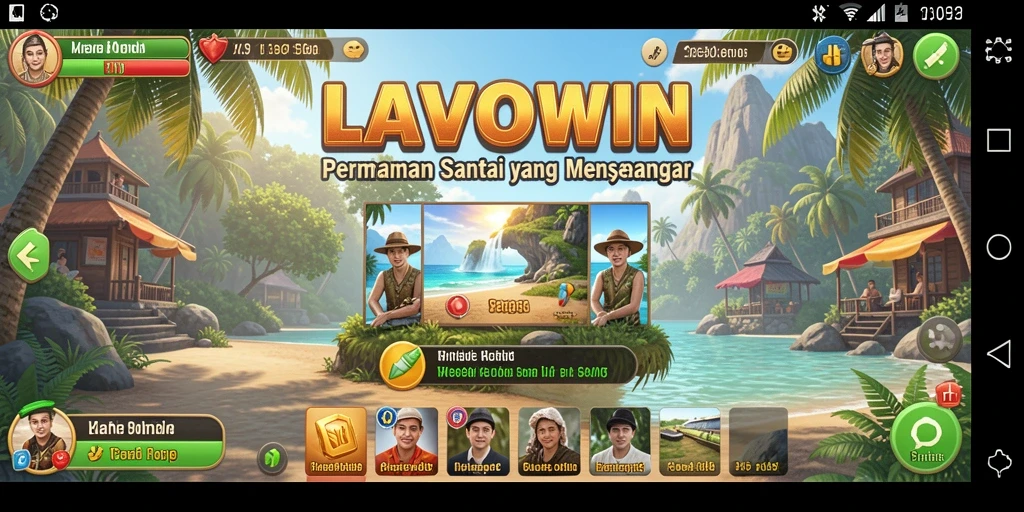 Screenshot gameplay LAVOWIN yang menyenangkan dan penuh warna.