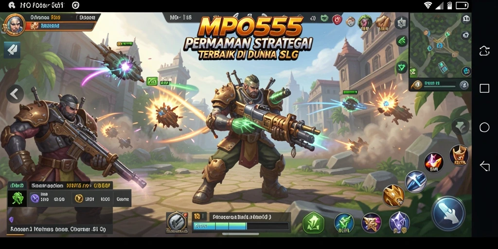 Tangkapan layar menunjukkan aksi seru dalam permainan strategi MPO555.