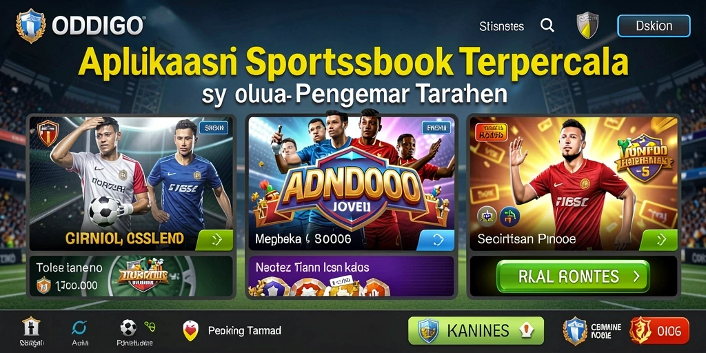 Tampilan antarmuka ODDIGO yang menarik dan informatif saat bermain Sportsbook.