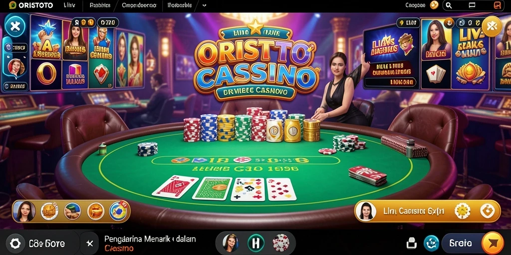 Tampilan permainan Live Casino yang menarik di ORISTOTO.