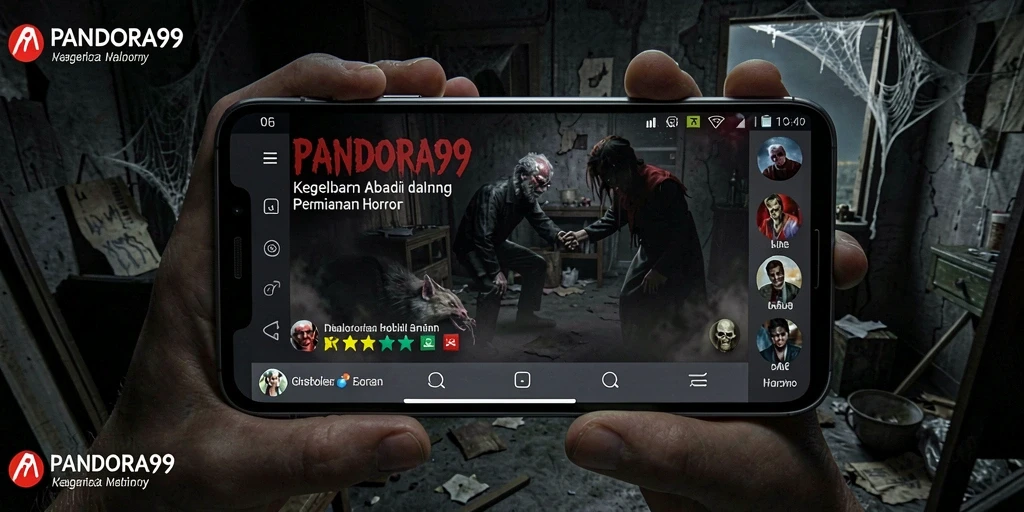 Tampilan gameplay PANDORA99 yang menakutkan dan penuh ketegangan.