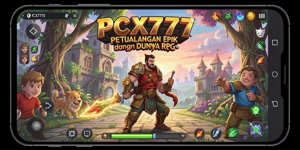 Tampilan gameplay RPG PCX777 yang menawan dan penuh aksi.