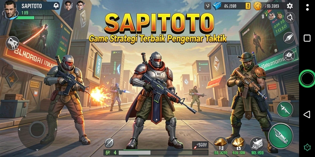 Tampilan gameplay SAPITOTO yang menegangkan dengan aksi strategi intens.