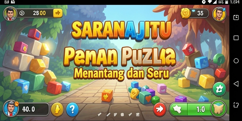 Tampilan gameplay SARANAJITU yang menyaingi game Puzzle lainnya.