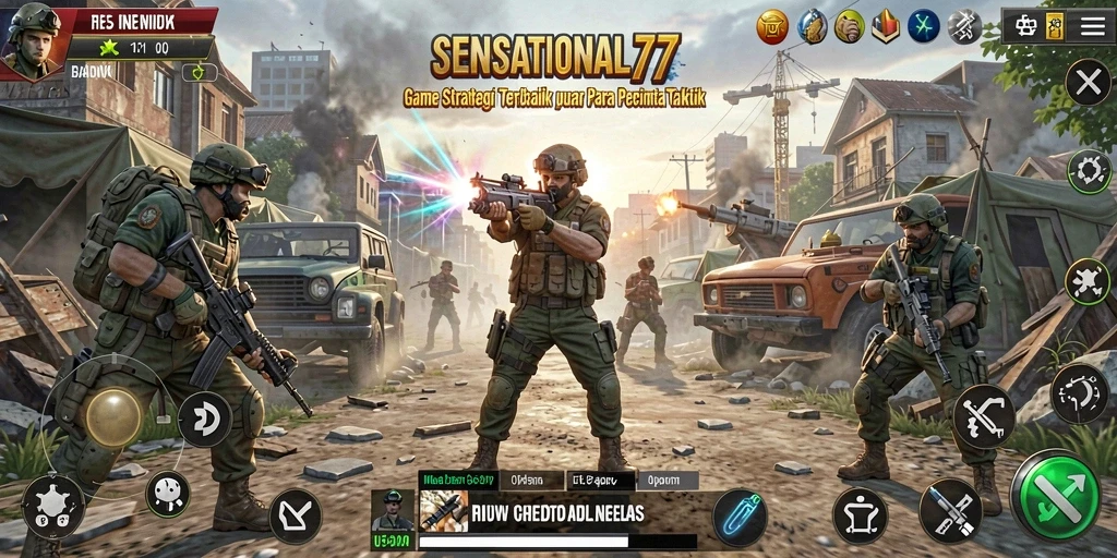 Tangkapan layar SENSATIONAL77 menampilkan pertarungan strategi yang menegangkan.