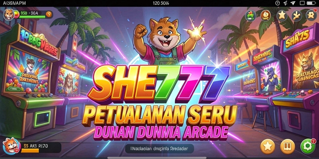 Tangkapan layar dari gameplay SHE777 menampilkan aksi seru di dunia Arcade.