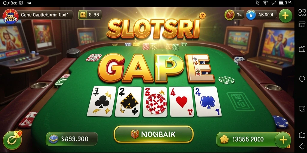 Gambar gameplay SLOTSRI menampilkan serunya permainan Gaple.