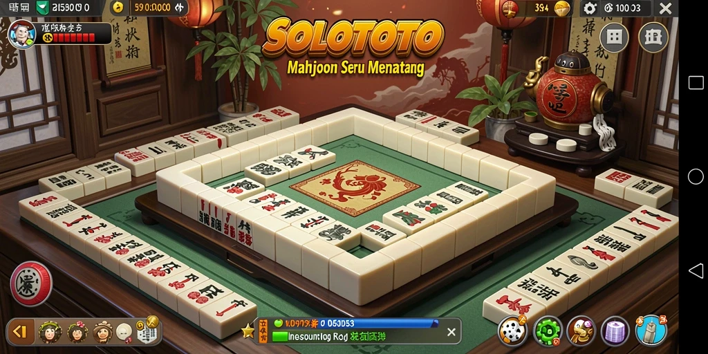 Gameplay SOLOTOTO yang mendebarkan saat menyusun ubin Mahjong.