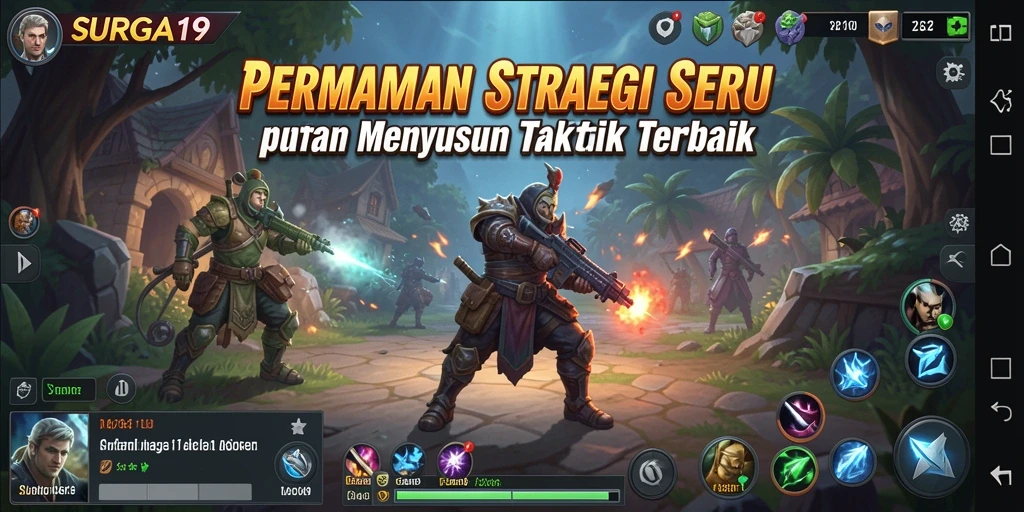 Gameplay mendebarkan dalam SURGA19 dengan strategi taktis yang seru.